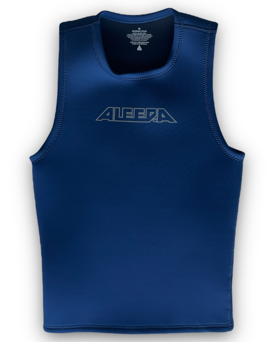 Wetsuit Singlet, Tank, 2mm, Mens, Adult , Navy - front flat lay