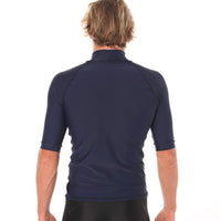 Rashvest Short Sleeve Mens adult - navy blue back