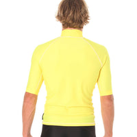 Rashvest Short Sleeve Mens adult - yellow back