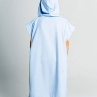 Hooded Towel Youth, Kids, Boys, Girls - Blue back with Hood on