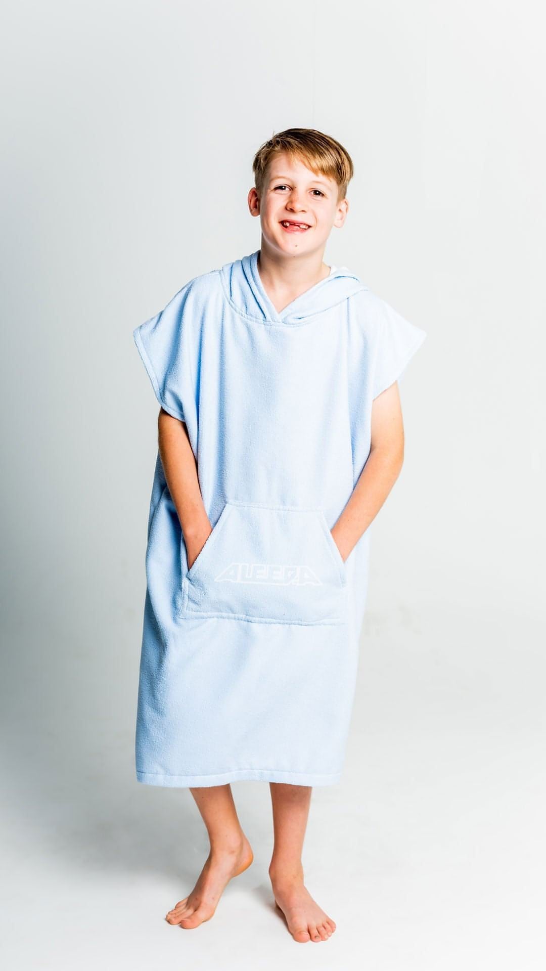 Hooded Towel Youth, Kids, Boys, Girls - Blue front